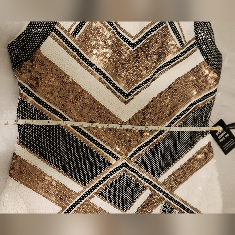 Aztec Sequin Bodycon Mini Dress | Express - Picture 11 of 14